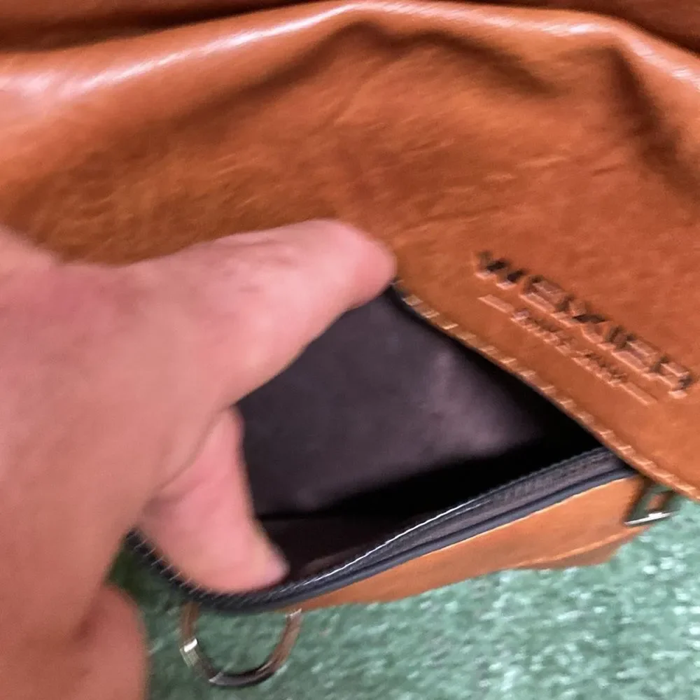 Weixier Anti-Theft Men's Brown Crossbody Messenger Bag (OKPM-04-019)